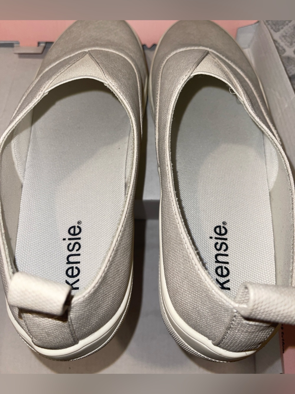 Kensie Beige Slip-On Flat Loafer - Picture 2 of 5